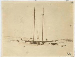 Image: Bowdoin by moonlight in winter quarters